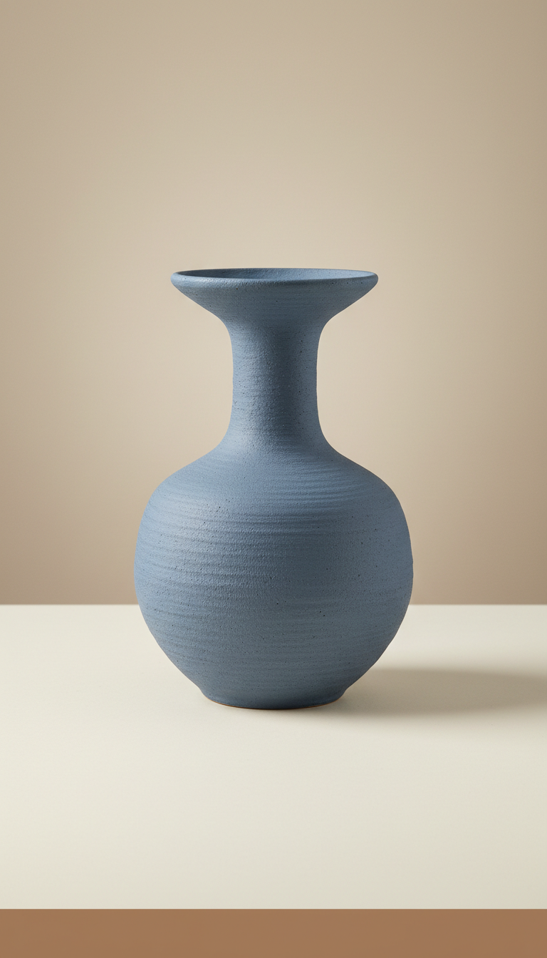 Slate Blue Ceramic Vase