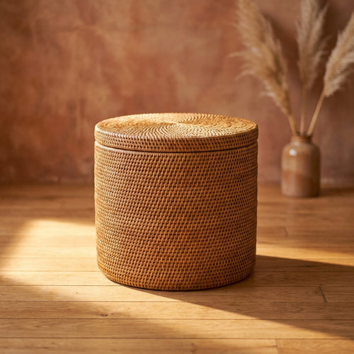 Handwoven Rattan storage basket